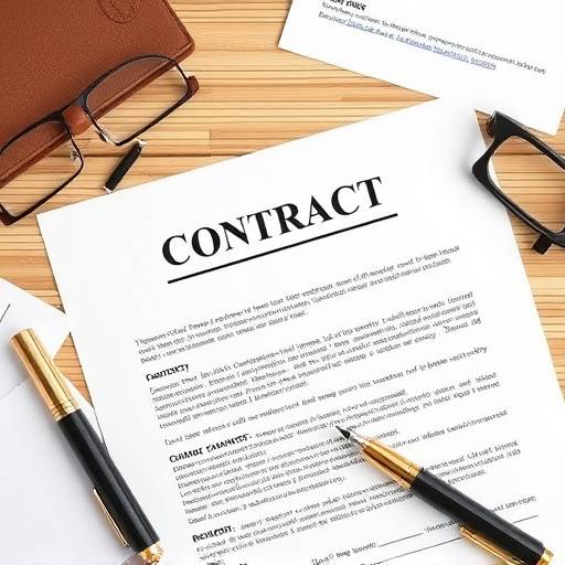 Imagen ilustrativa de documentos legales y un contrato